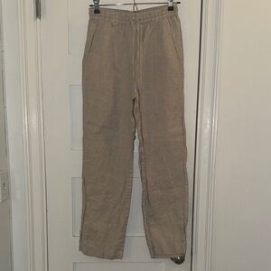 Women’s Banana Republic Pull On Tan Linen Pants